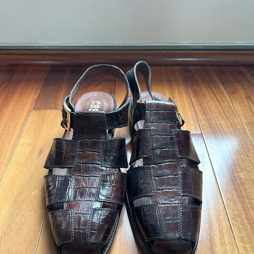Castelli Brown Leather Sandals